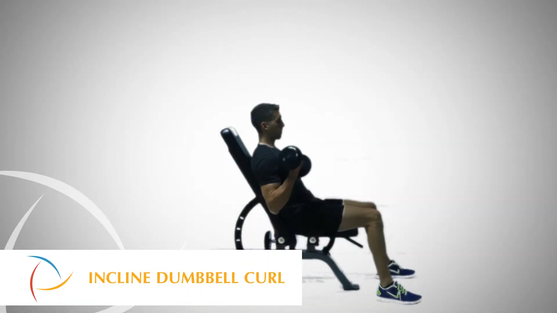 Curl inclinado con mancuernas