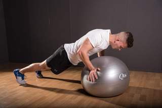 Push up on stability ball