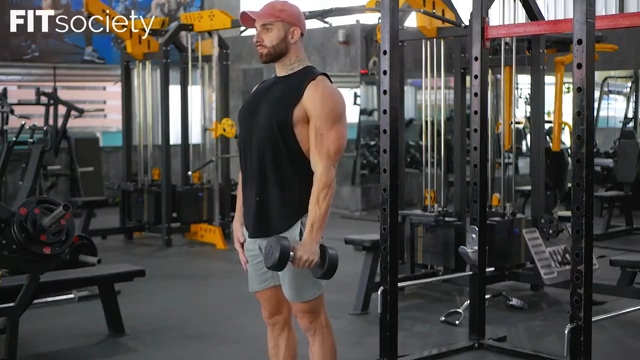 Curl rotatorio con mancuerna a un brazo