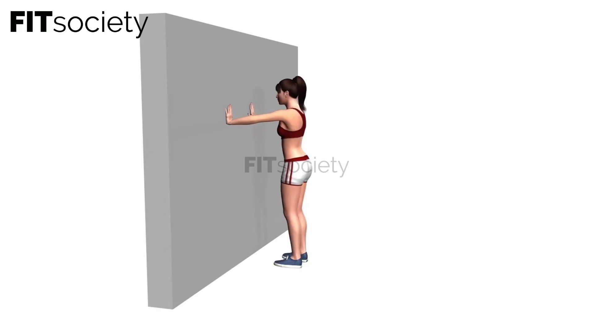 Liegestütze an der Wand